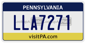 LLA7271  license plate in PA