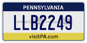 LLB2249  license plate in PA