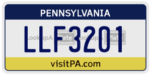 LLF3201 license plate in Pennsylvania