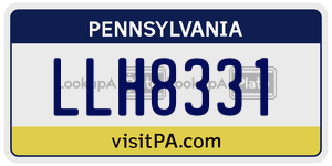 LLH8331 license plate in Pennsylvania