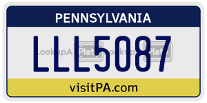 LLL5087 license plate in Pennsylvania