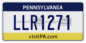 LLR1271 license plate in Pennsylvania