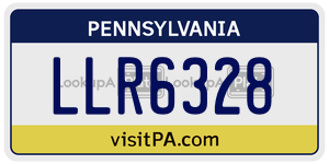 LLR6328  license plate in PA