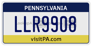 LLR9908  license plate in PA