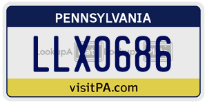 LLX0686  license plate in PA