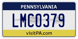 LMC0379 license plate in Pennsylvania
