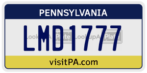 LMD1777 license plate in Pennsylvania