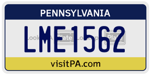 LME1562  license plate in PA