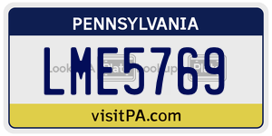 LME5769 license plate in Pennsylvania