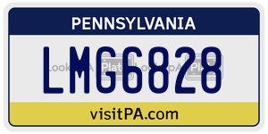 LMG6828 license plate in Pennsylvania