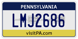 LMJ2686 license plate in Pennsylvania
