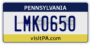LMK0650  license plate in PA