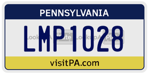 LMP1028 license plate in Pennsylvania