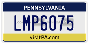 LMP6075 license plate in Pennsylvania