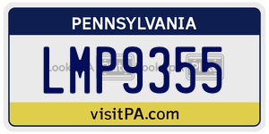 LMP9355  license plate in PA