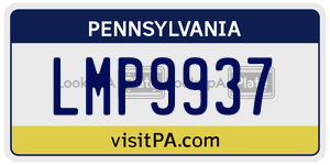 LMP9937  license plate in PA