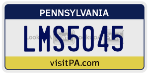 LMS5045 license plate in Pennsylvania