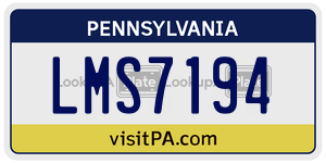 LMS7194  license plate in PA