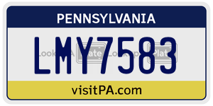 LMY7583  license plate in PA