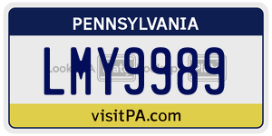 LMY9989 license plate in Pennsylvania