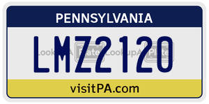 LMZ2120 license plate in Pennsylvania
