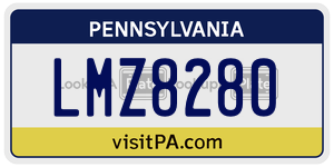 LMZ8280 license plate in Pennsylvania