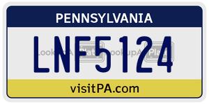 LNF5124  license plate in PA