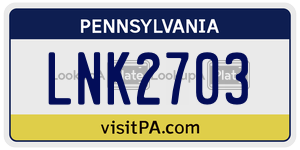 LNK2703  license plate in PA