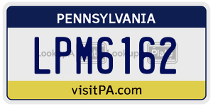 LPM6162 license plate in Pennsylvania