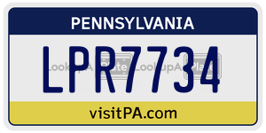 LPR7734 license plate in Pennsylvania