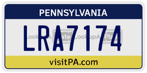 LRA7174 license plate in Pennsylvania