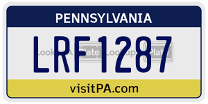 LRF1287 license plate in Pennsylvania