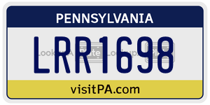 LRR1698 license plate in Pennsylvania