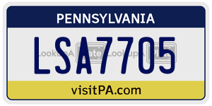 LSA7705  license plate in PA