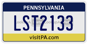 LST2133  license plate in PA