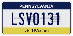 LSV0131  license plate in PA