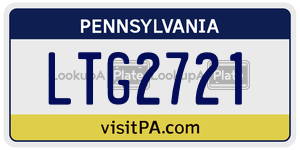 LTG2721 license plate in Pennsylvania