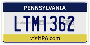 LTM1362 license plate in Pennsylvania