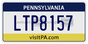 LTP8157 license plate in Pennsylvania