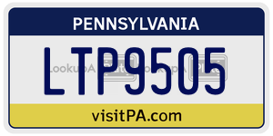 LTP9505  license plate in PA
