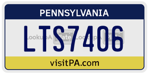 LTS7406  license plate in PA