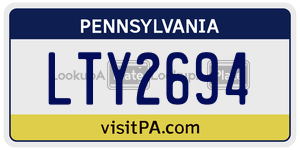 LTY2694 license plate in Pennsylvania