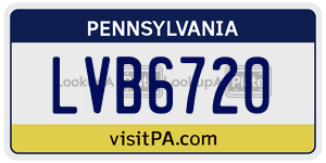 LVB6720  license plate in PA