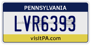 LVR6393  license plate in PA