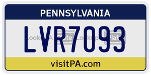 LVR7093  license plate in PA