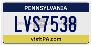 LVS7538  license plate in PA