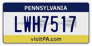 LWH7517  license plate in PA