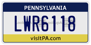 LWR6118  license plate in PA
