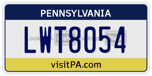 LWT8054  license plate in PA