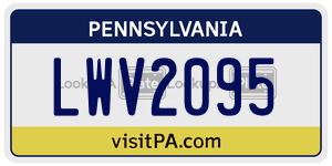 LWV2095  license plate in PA